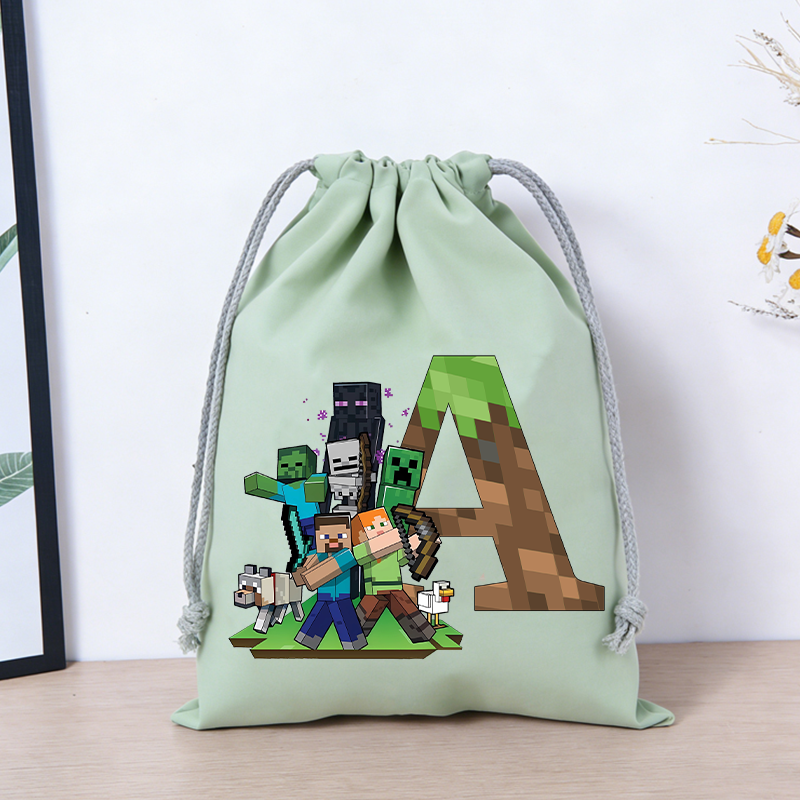 Party Games Minecraft - Hot Pixel Game Drawstring Bag Cartoon