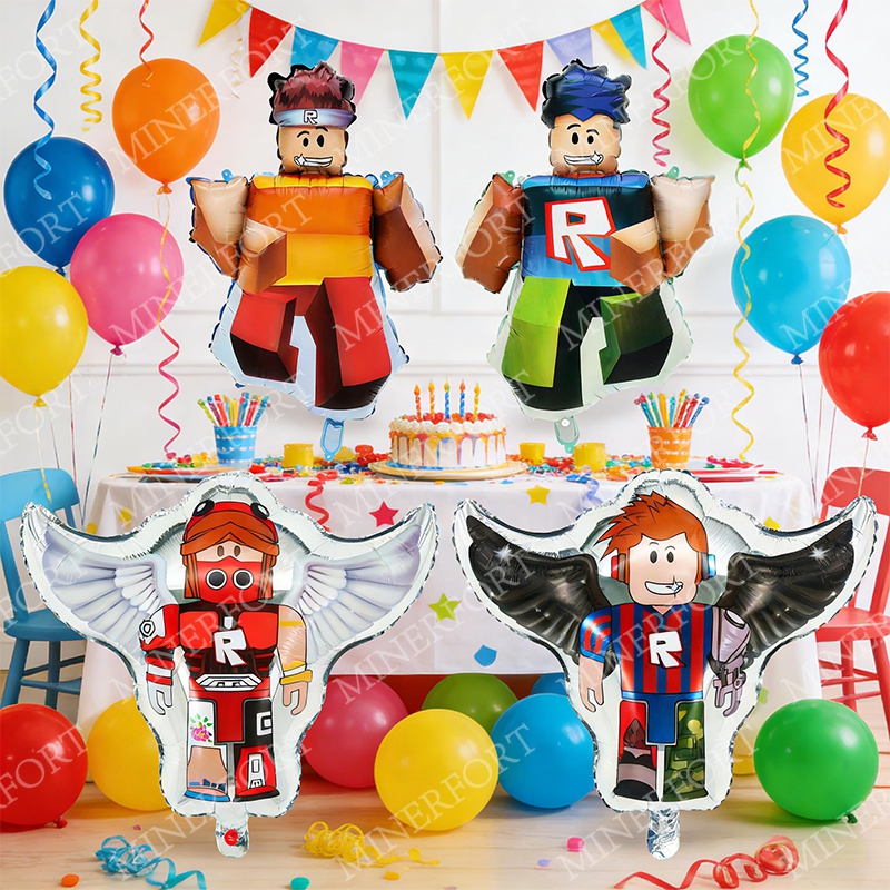 Party Games Bridal Shower - 2pcs Cartoon Robloxed Aluminum Foil Balloon