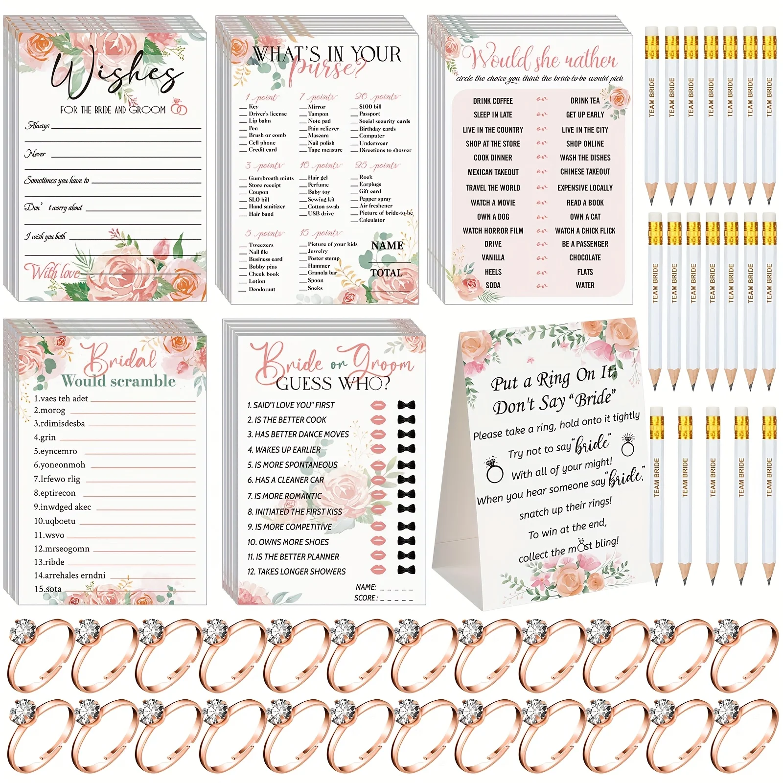 Party Games Bridal Shower - DDHOME 331pcs Party Pack Bridal Shower