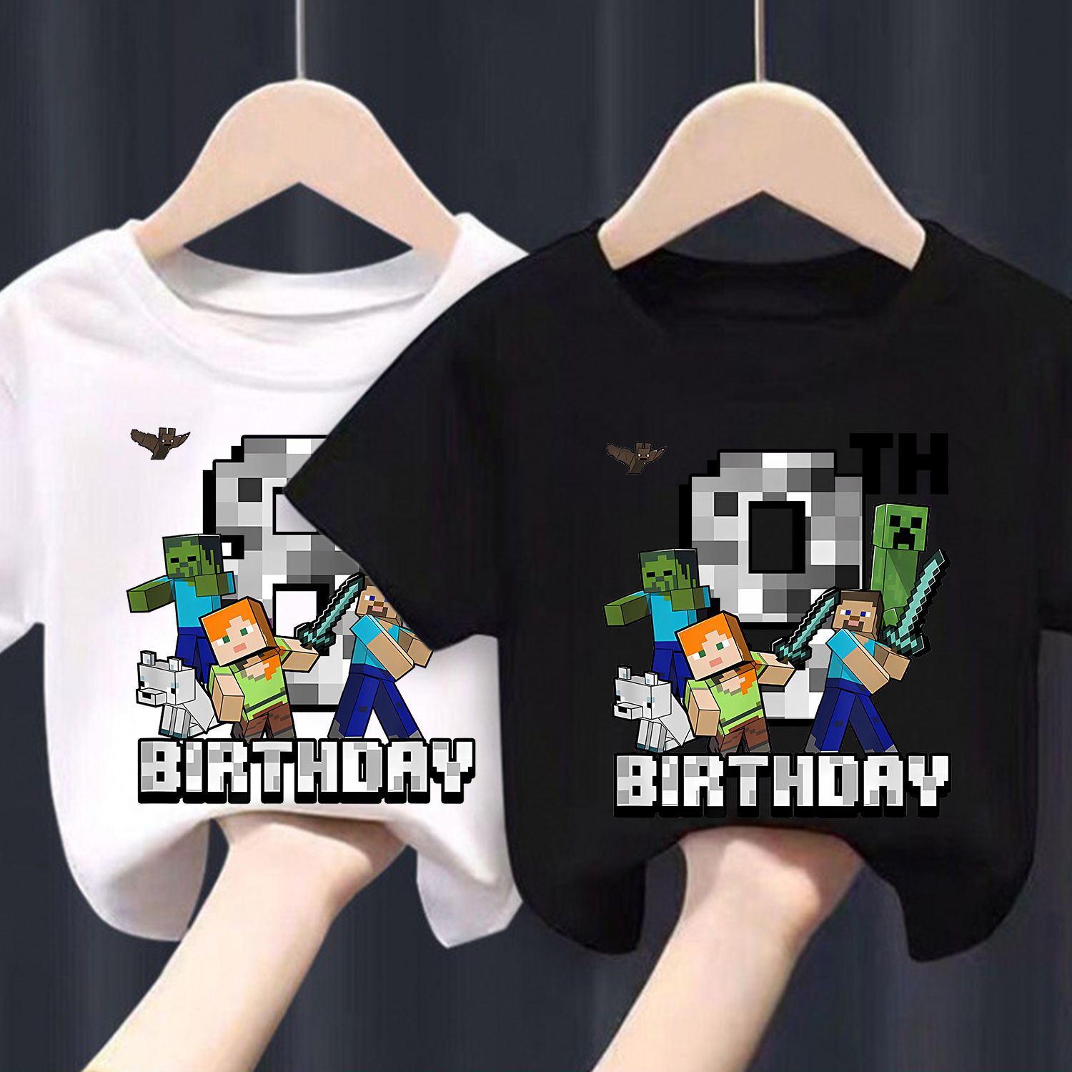 Party Games Minecraft - Hot Pixel Game T-shirt Birthday Number