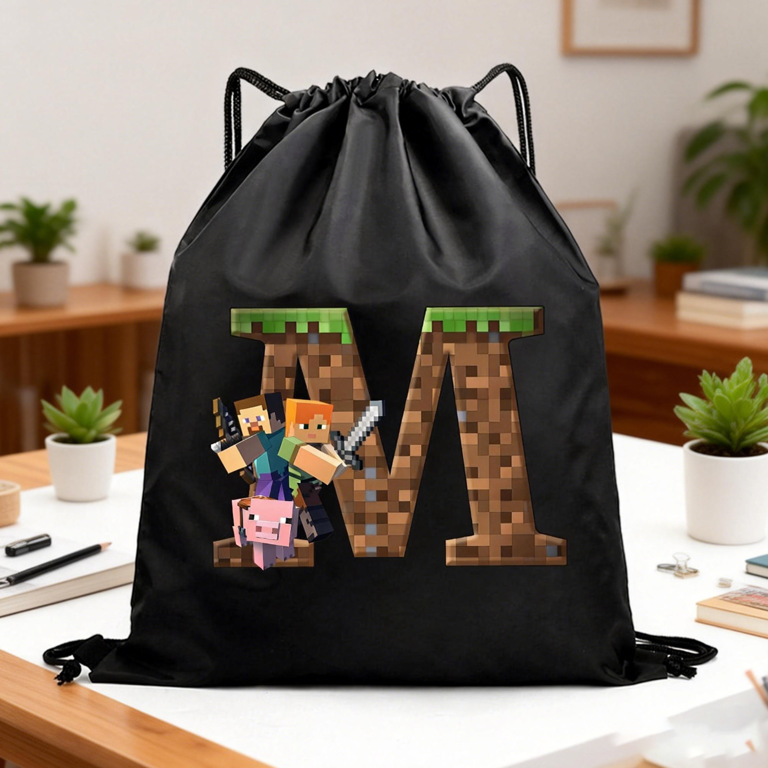 Party Games Minecraft - Hot Pixel Game Drawstring Bag Cartoon