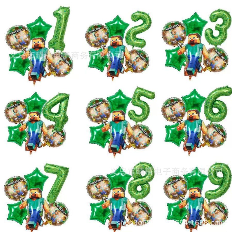 Party Games Minecraft - 6PCS Hot Game Minecrafts Series Balloon