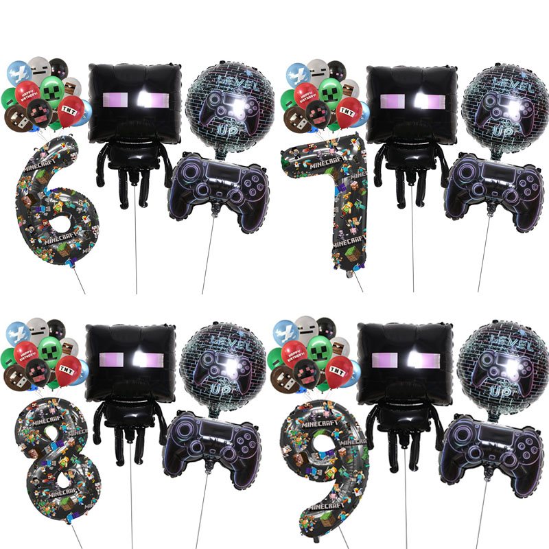 Party Games Minecraft - New Game Minecrafted Balloon Set Number