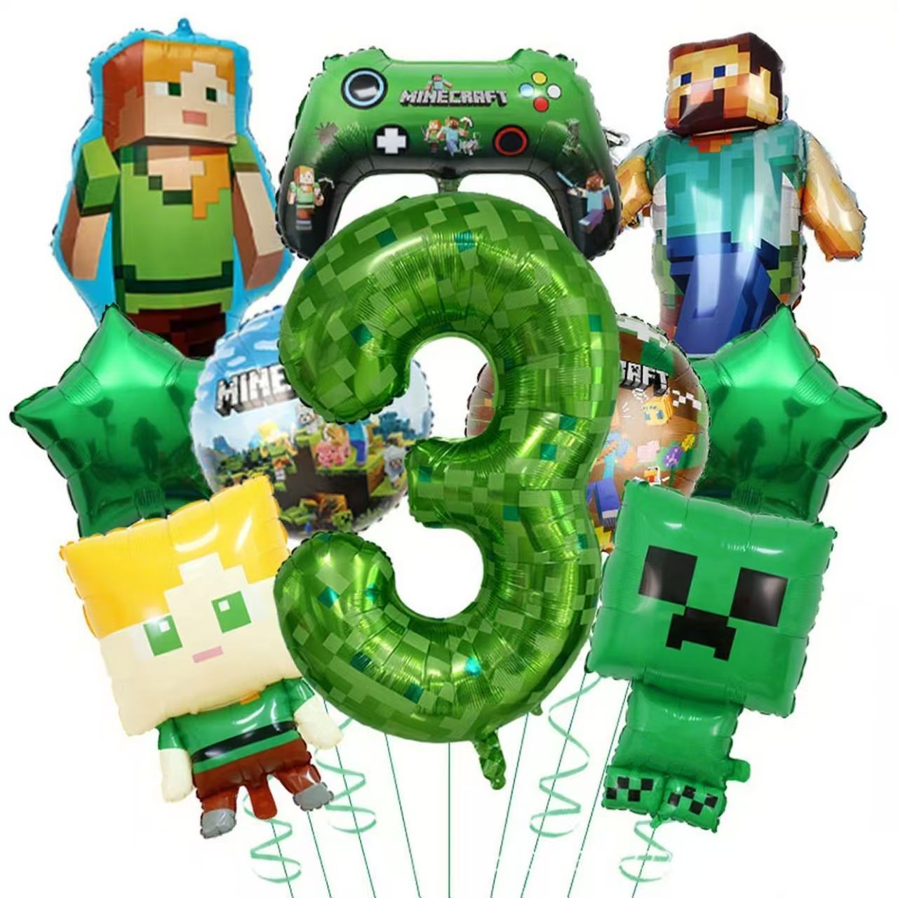 Party Games Minecraft - Hot Game Minecrafts Green Digital 1-9