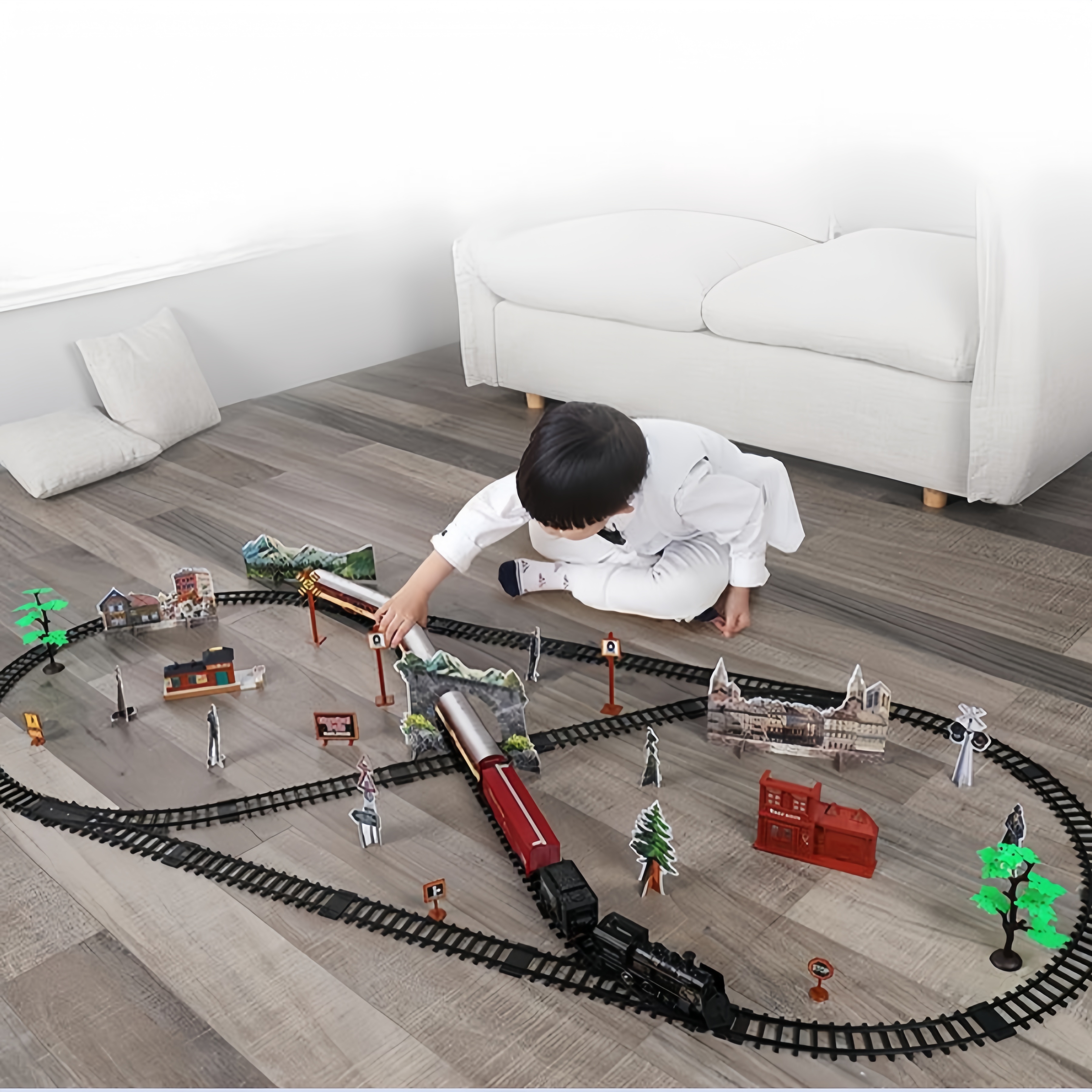 Party Games Steam - Kids Electric Steam Train Toy Rail