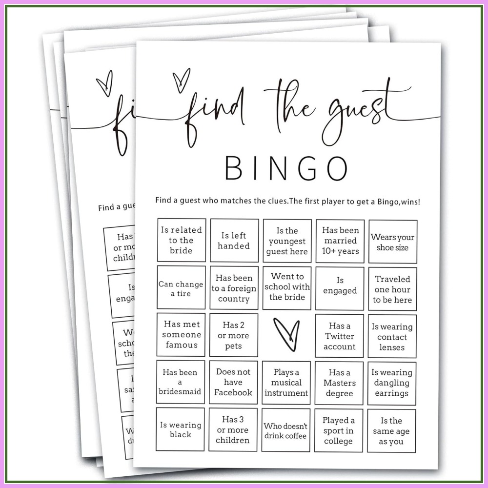 25Pcs Bridal Shower Bingo Find - огляд і ціна Party Games Bridal Shower