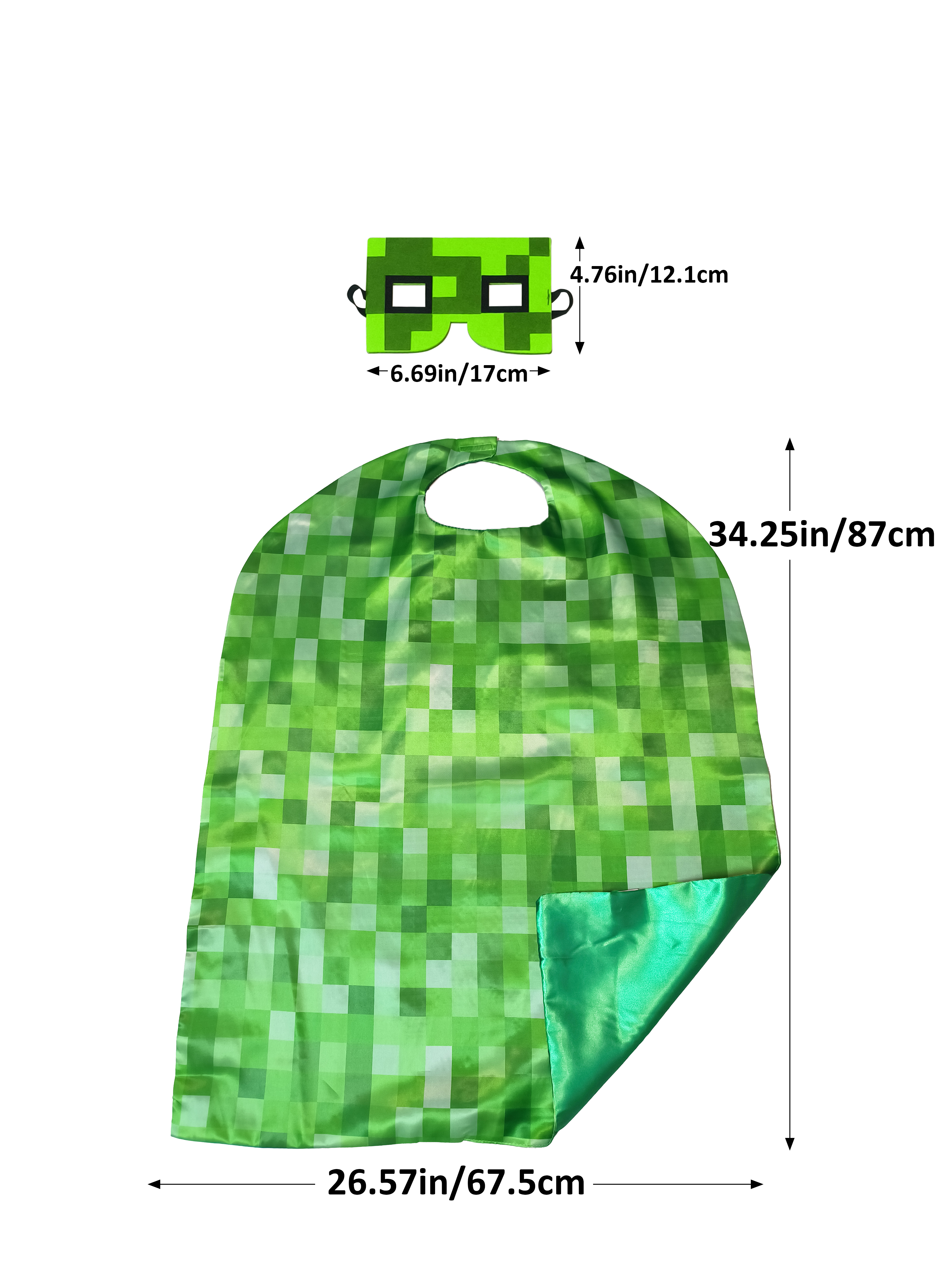 Green Pixelated Plaid Cape & M - огляд і ціна Party Games Minecraft