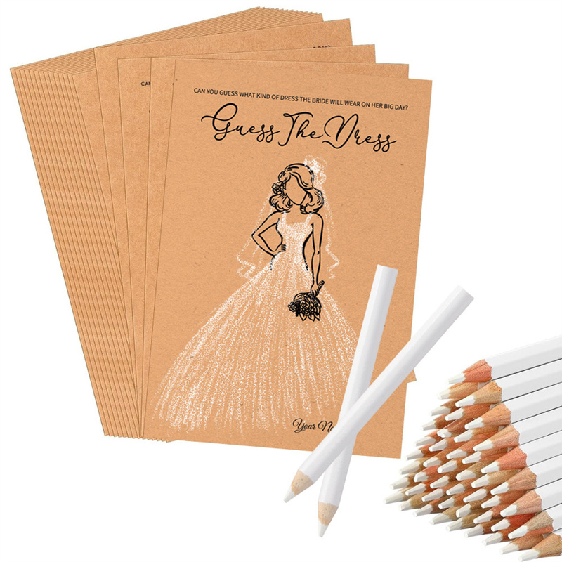 20pcs Guess Dress Game Cards W - огляд і ціна Party Games Bridal Shower