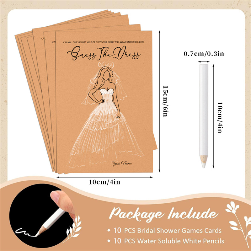 20pcs Guess Dress Game Cards W - огляд і ціна Party Games Bridal Shower