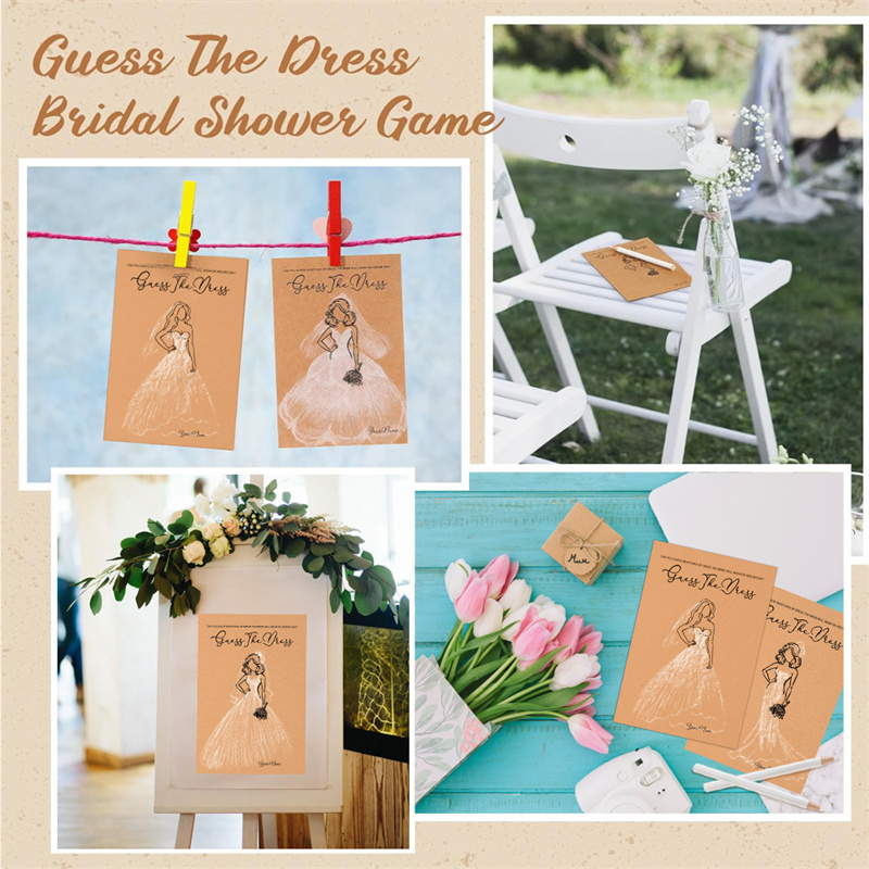 20pcs Guess Dress Game Cards W - огляд і ціна Party Games Bridal Shower