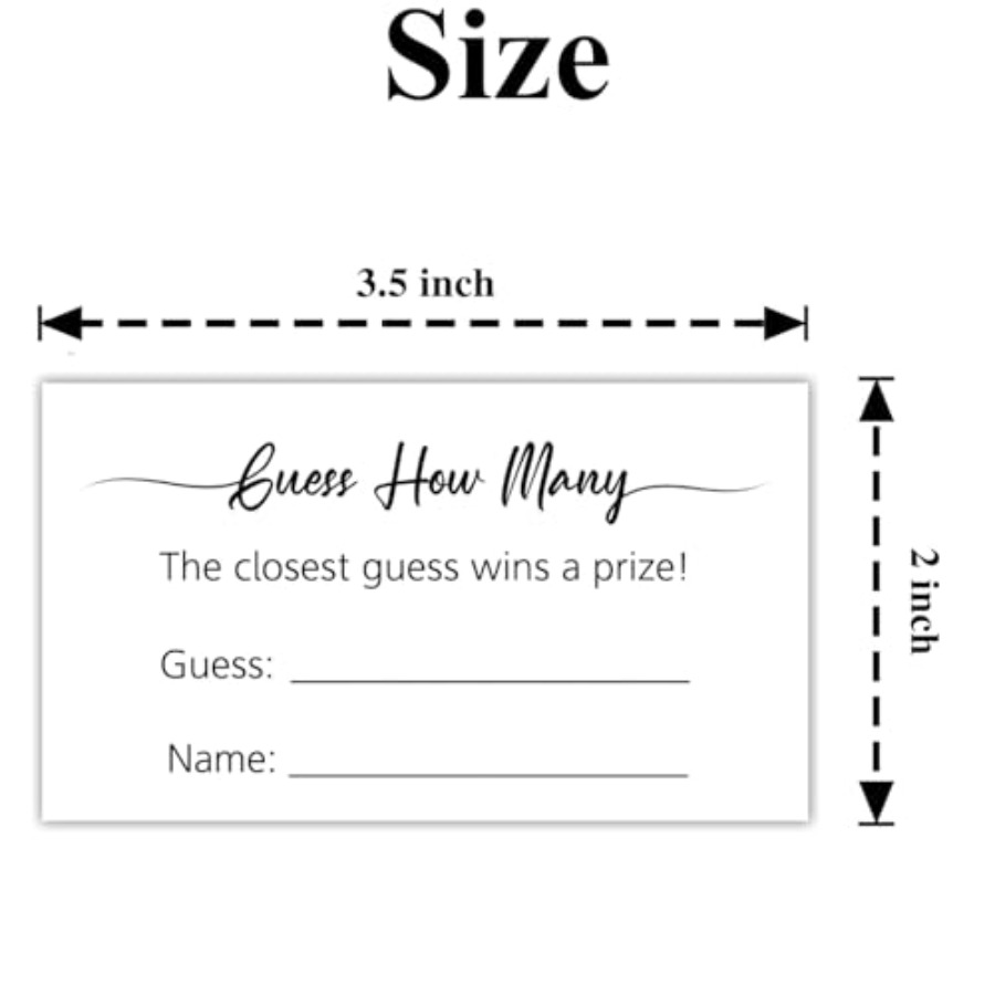 Guess How Many Game Cards 50 P - огляд і ціна Party Games Bridal Shower