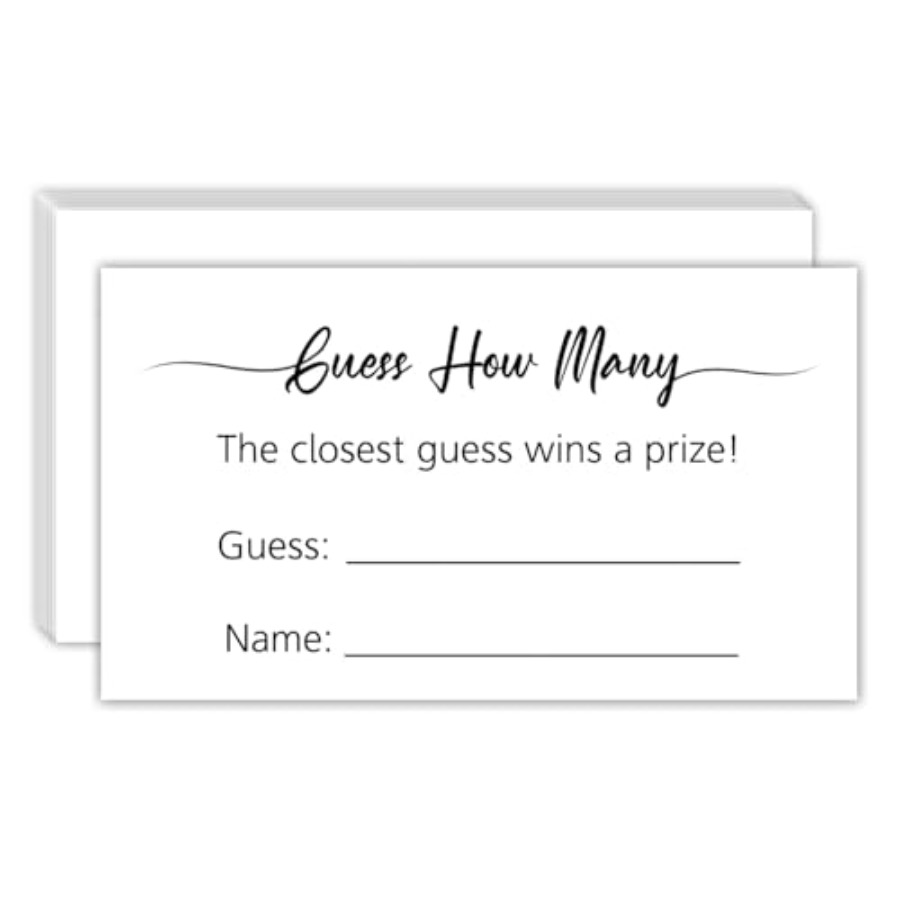 Guess How Many Game Cards 50 P - огляд і ціна Party Games Bridal Shower