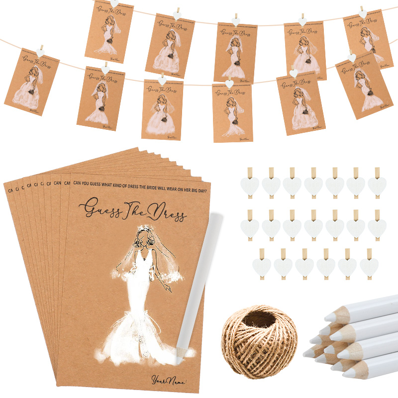 10/20Sets Guess Wedding Dress  - огляд і ціна Party Games Bridal Shower