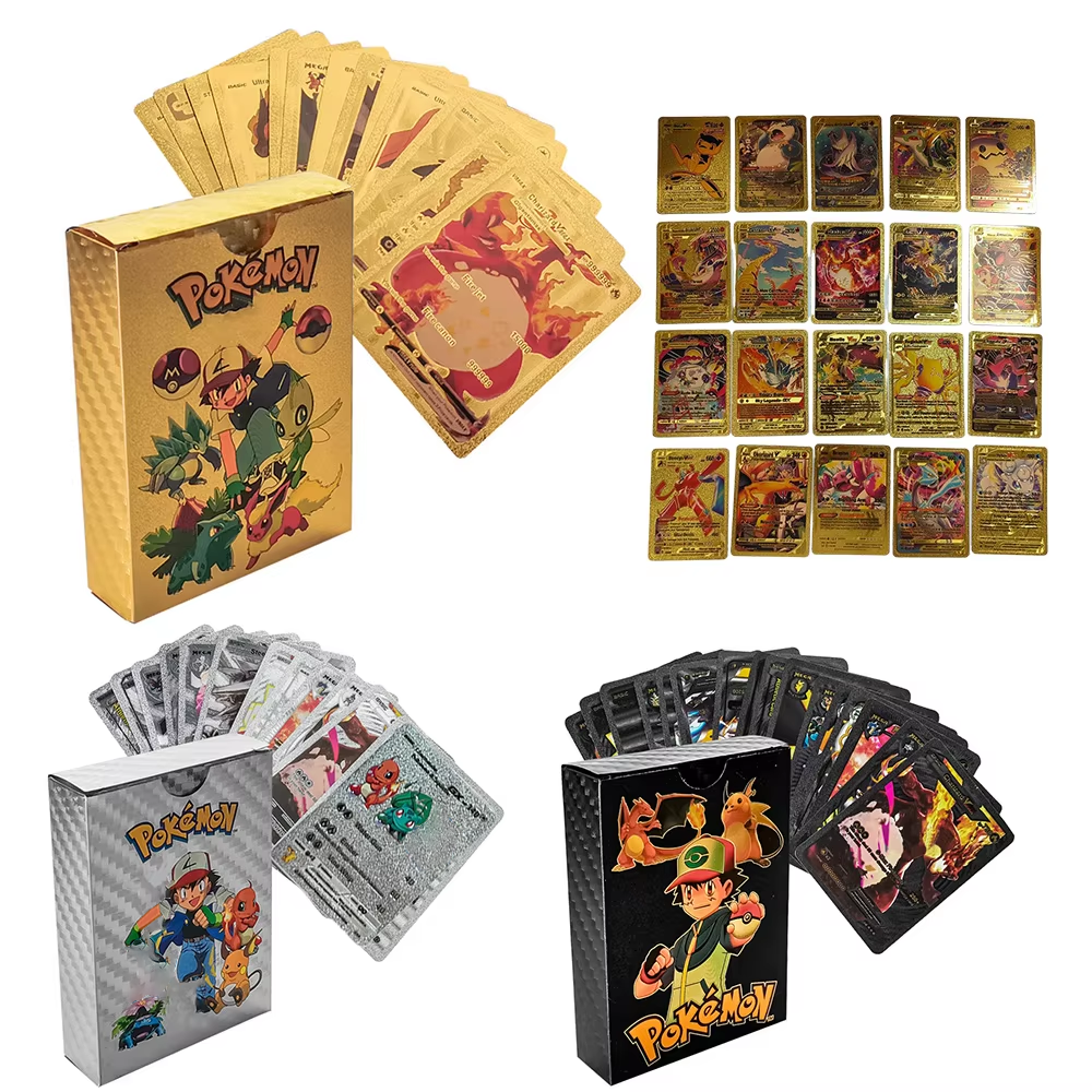 55PCS Pokemon Cards Vmax GX Go - огляд і ціна Party Games Box