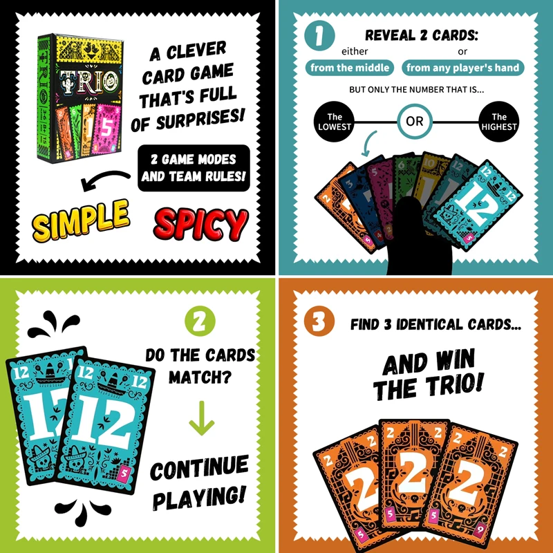 Strategic Card Board Game TRIO - огляд і ціна Party Games Entertainer
