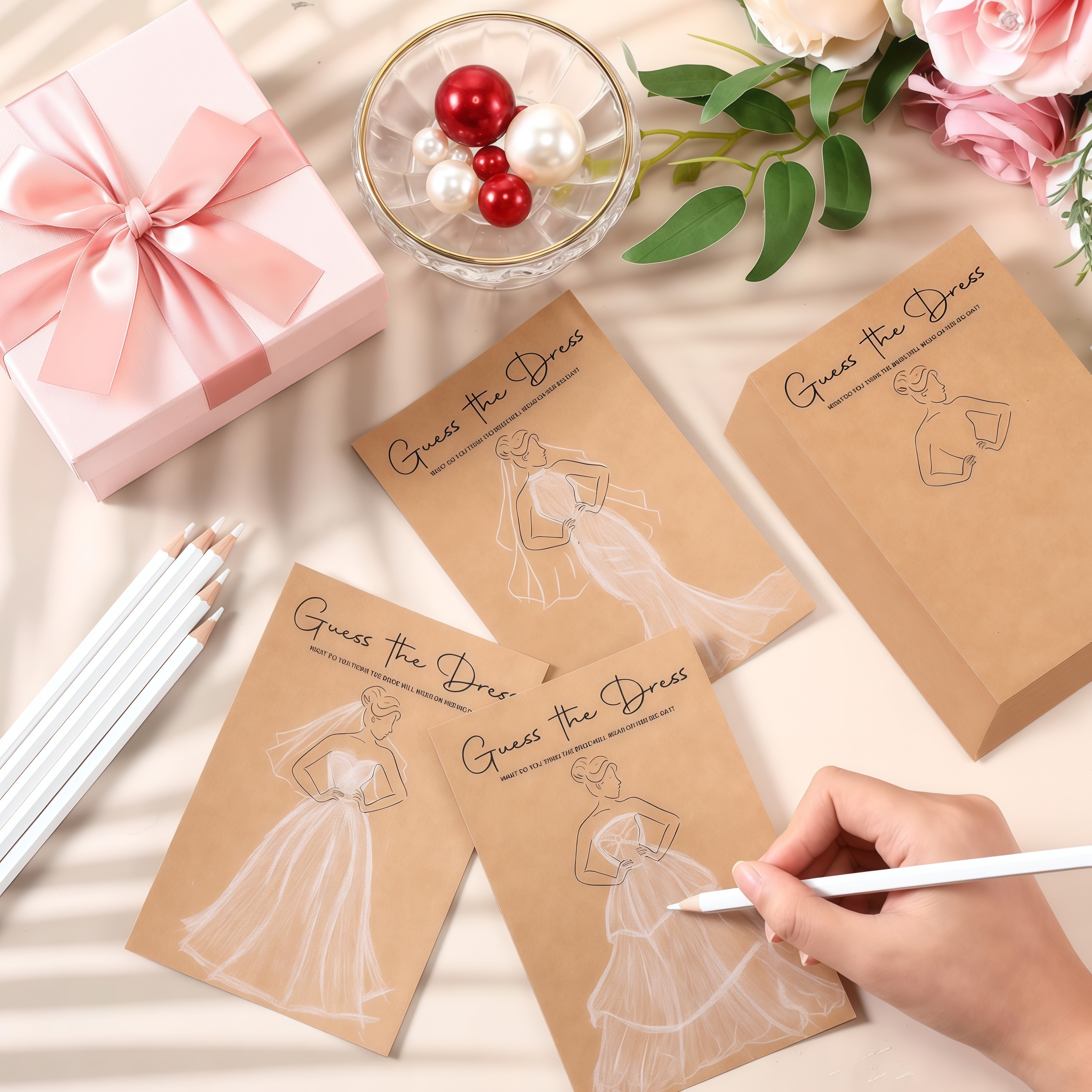 20PCS Guess The Dress Bridal S - огляд і ціна Party Games Bridal Shower