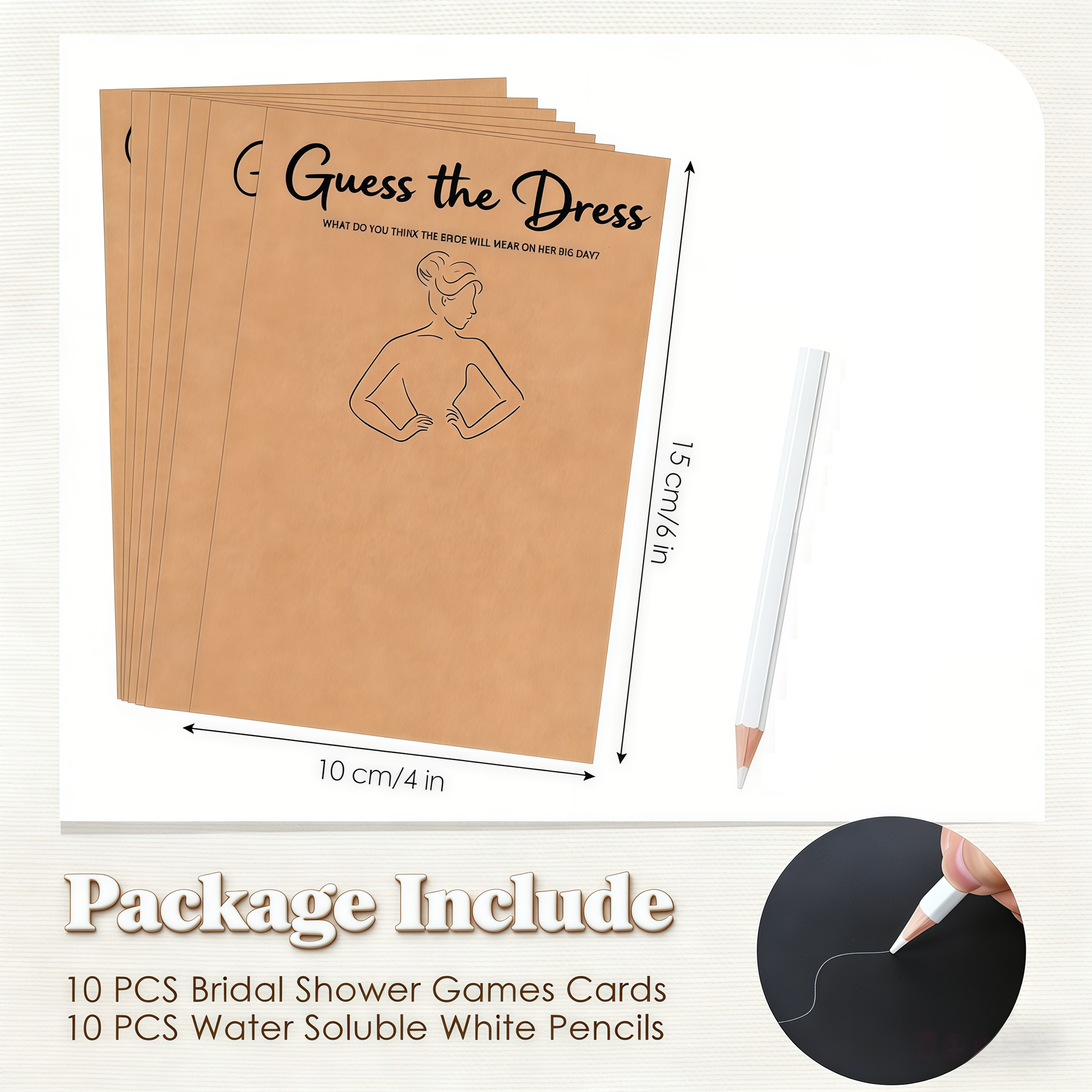 20PCS Guess The Dress Bridal S - огляд і ціна Party Games Bridal Shower