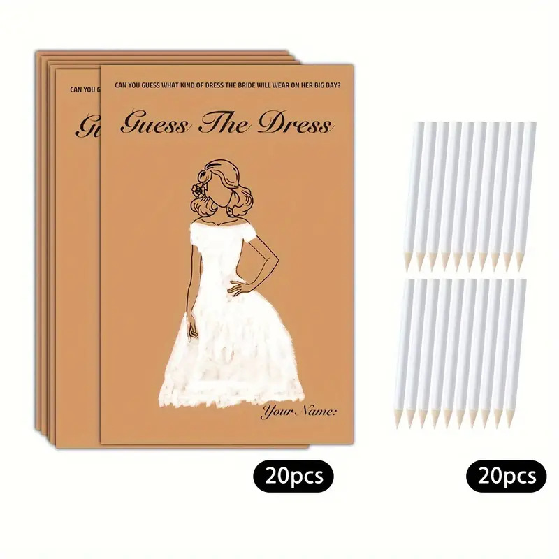 20pcs/Set Funny Guess The Dres - огляд і ціна Party Games Bridal Shower