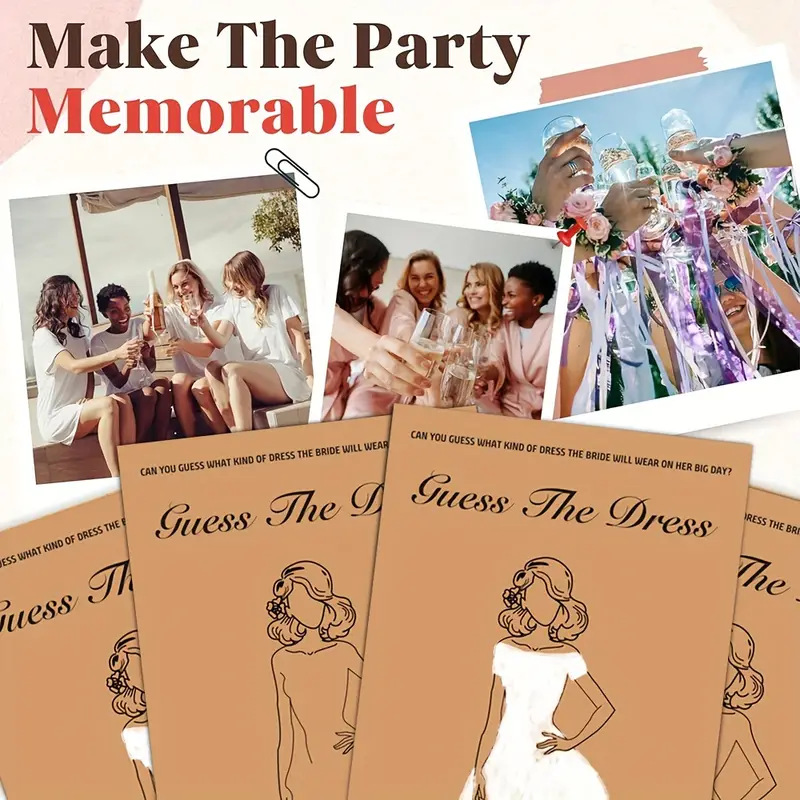 20pcs/Set Funny Guess The Dres - огляд і ціна Party Games Bridal Shower