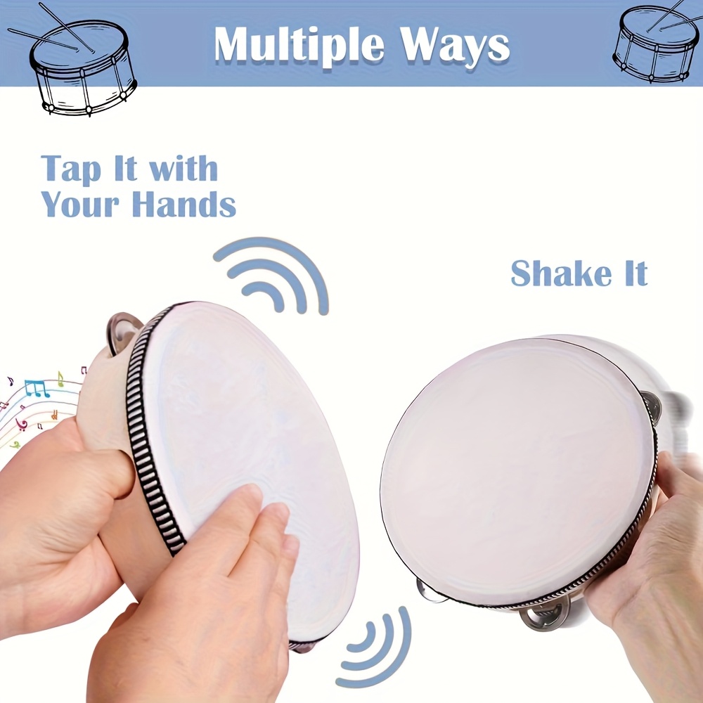 1/3pcs Wooden Tambourine 6/8/1 - огляд і ціна Party Games Console