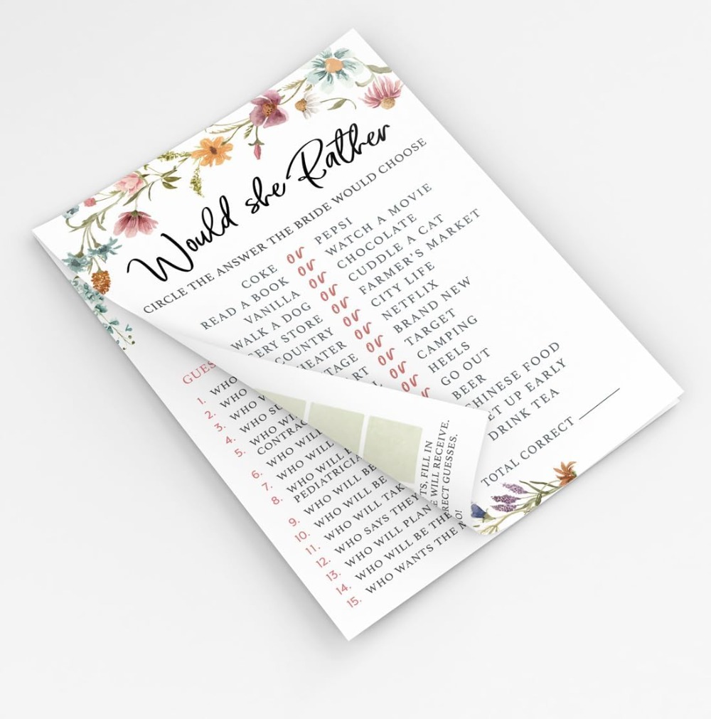 Printed Party Bridal Shower Ga - огляд і ціна Party Games Bridal Shower
