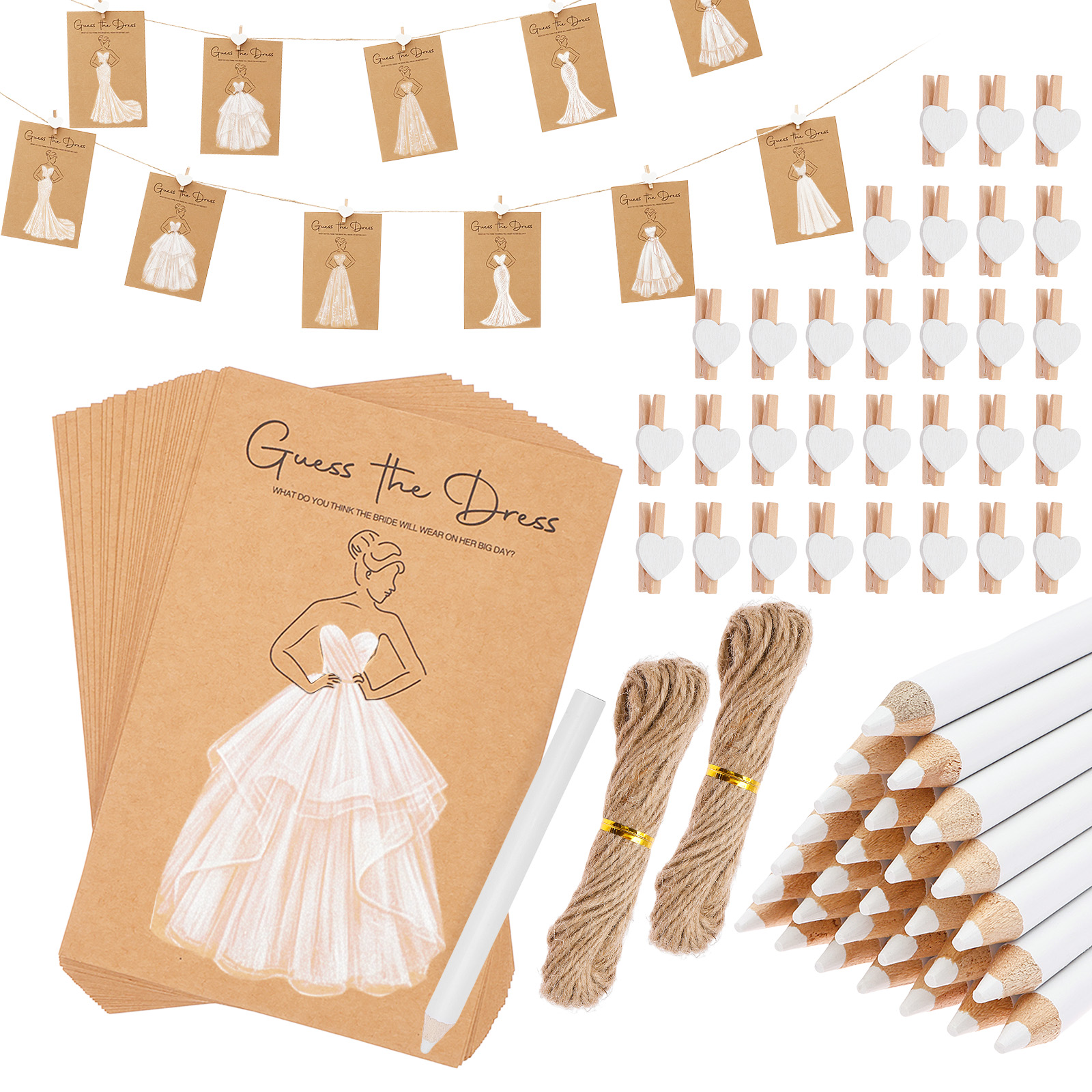 30/60PC Wedding Dress Game Car - огляд і ціна Party Games Bridal Shower
