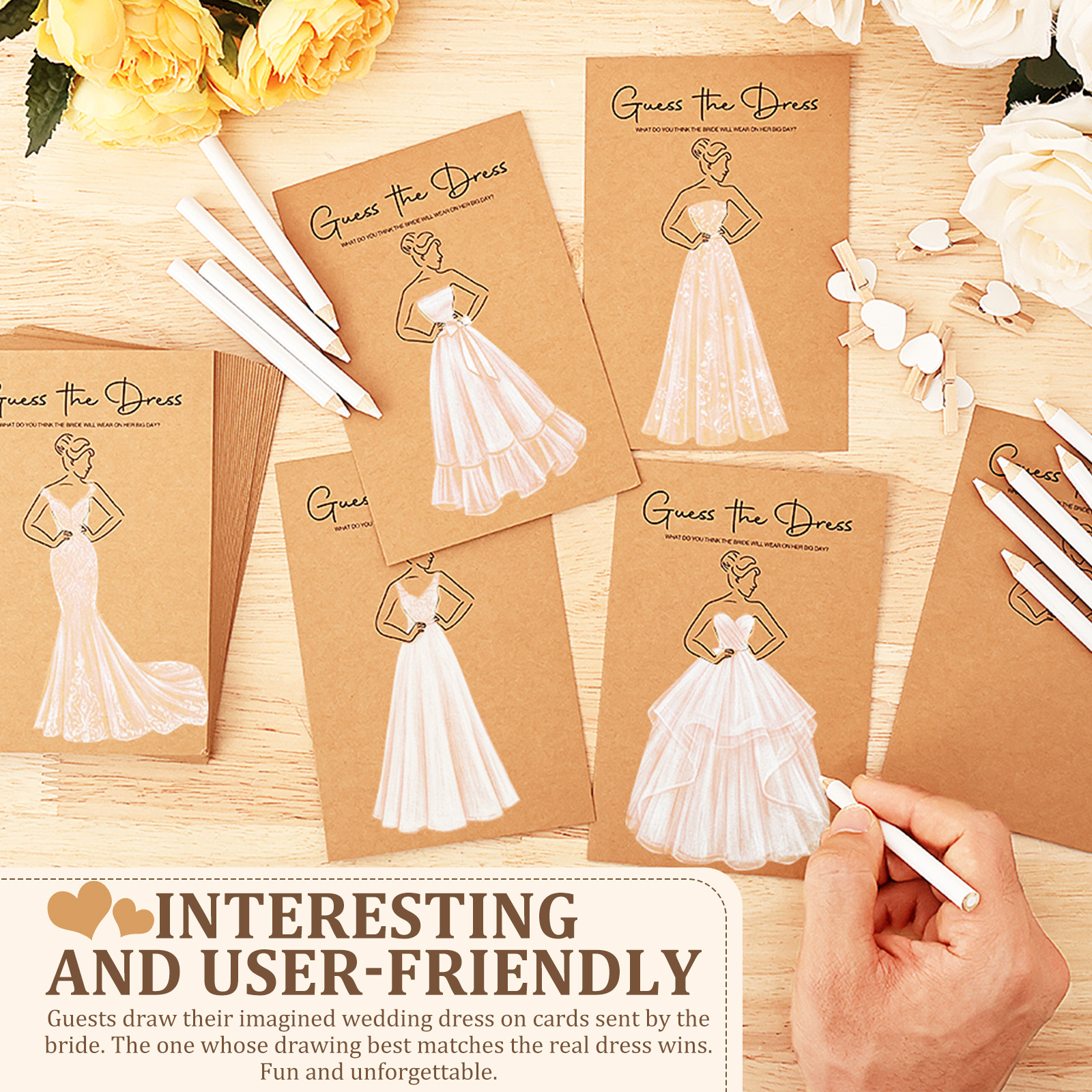 30/60PC Wedding Dress Game Car - огляд і ціна Party Games Bridal Shower
