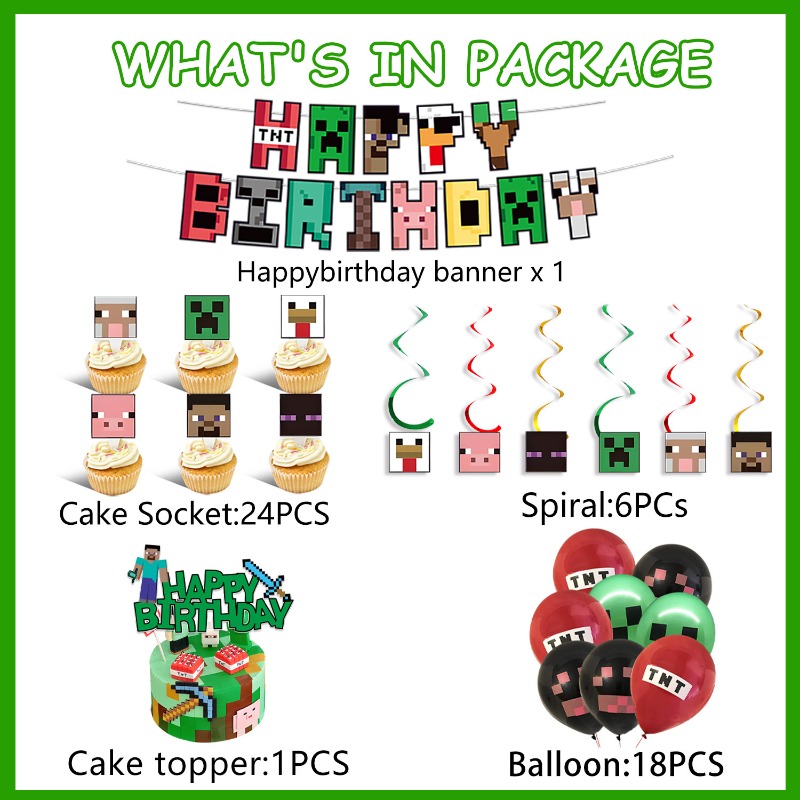New Hot Game Minecrafts Birthd - огляд і ціна Party Games Minecraft