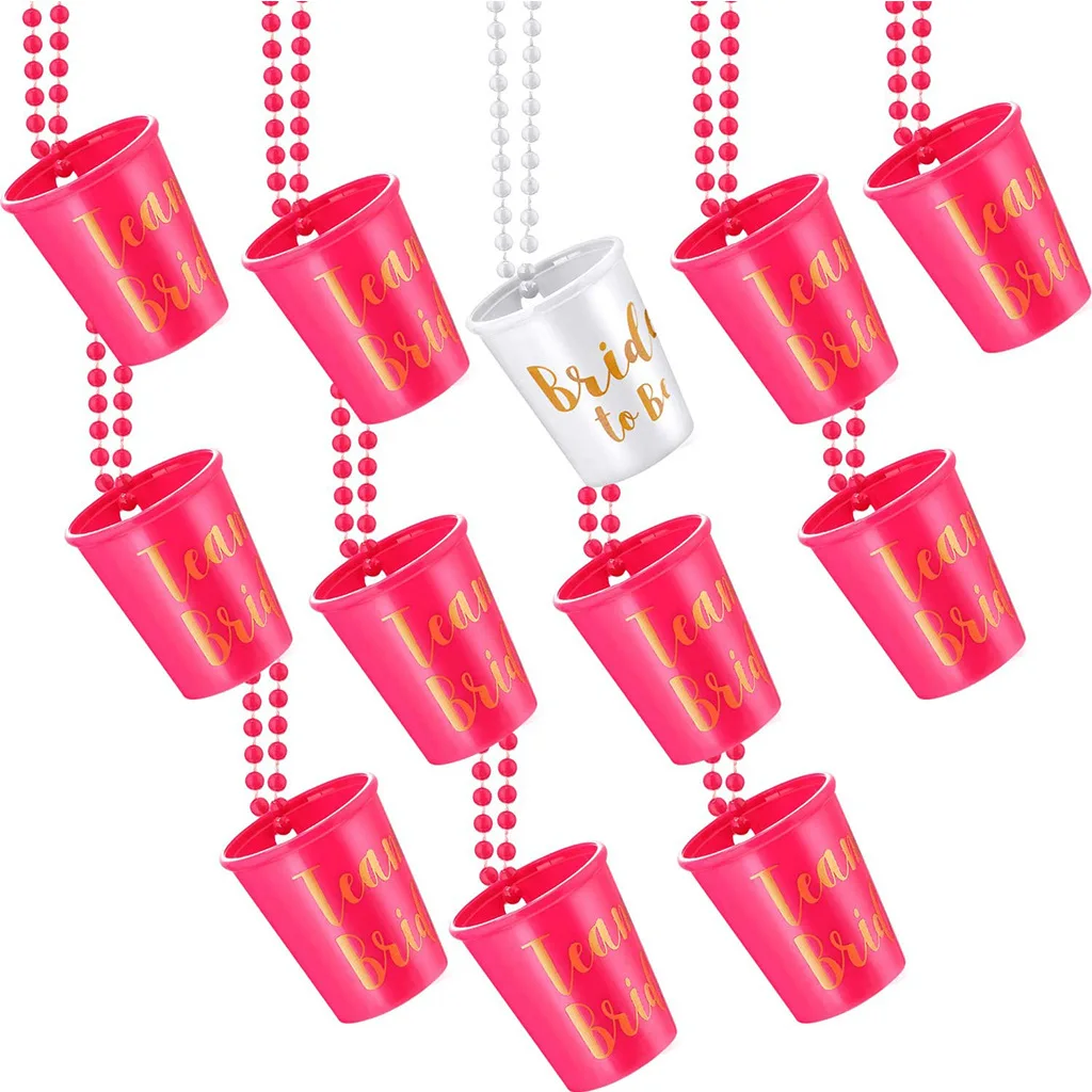 12pcs Team Bride Shot Glass Ne - огляд і ціна Party Games Bridal Shower